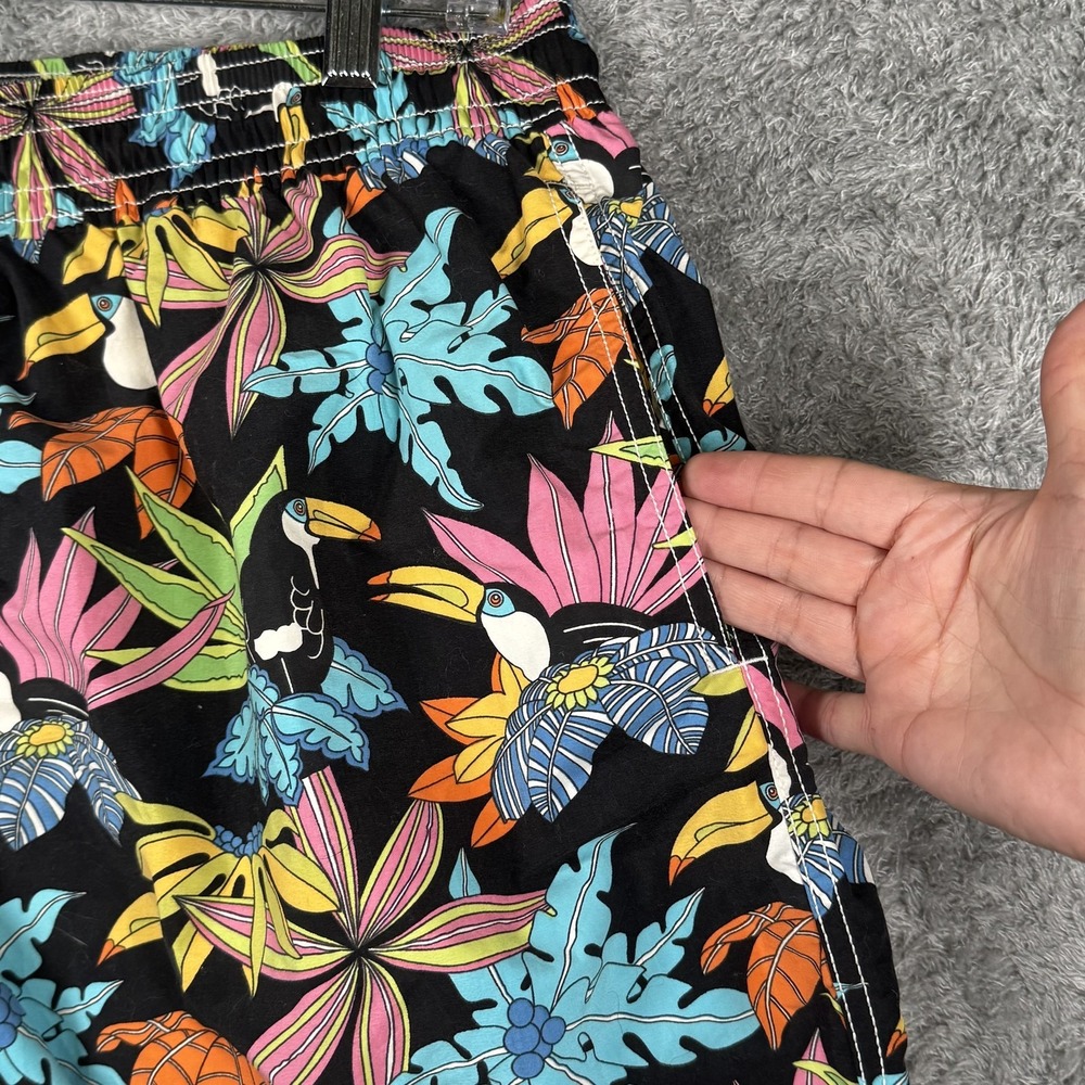 Vilebrequin Shorts Mens 2XL Multicolor Tropical Toucan Swim Trunks Hawaiian - Picture 9 of 16